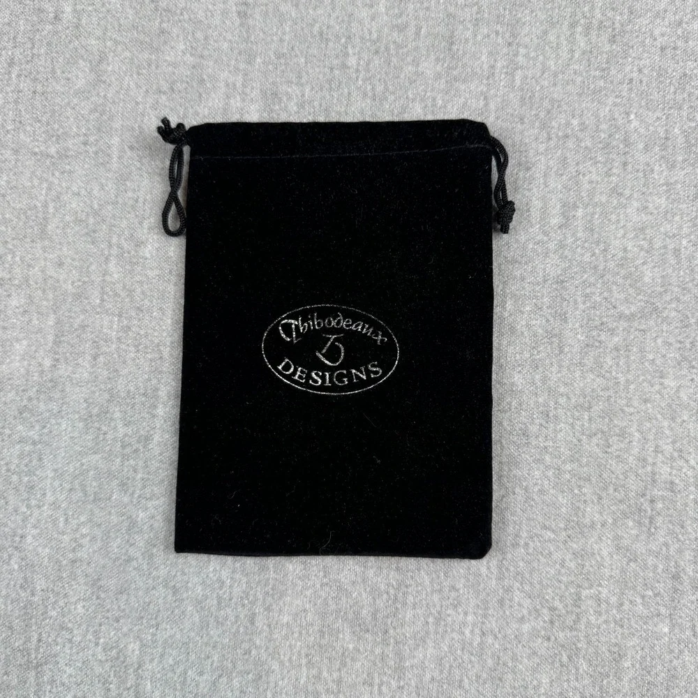 Thibodeaux Designs Black Velvet Drawstring Jewelry Gift Pouch Storage Bag